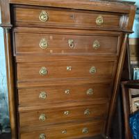 antica cassettiera in legno massello 