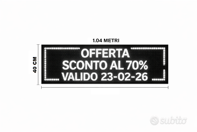 INSEGNA LUMINOSA LED WI-FI PER ATTIVITÀ