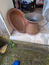 anfora e bacile in rame