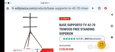 supporto TV a pavimento 42/70