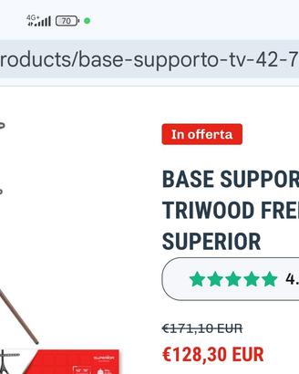 supporto TV a pavimento 42/70