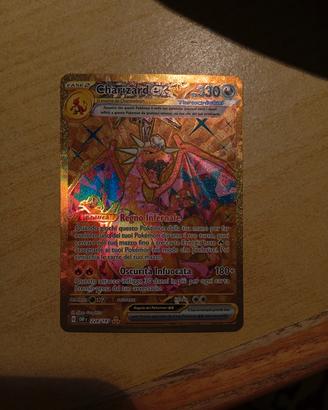 carta Pokemon Charizard ex teracristal oro
