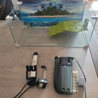 teca o acquario con accessori