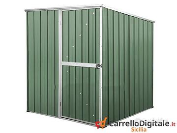 Casetta da giardino lamiera 175x185cm 2,92mq verde