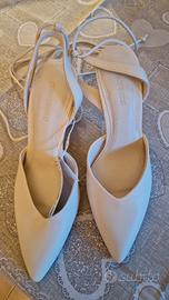 Slingback Stradivarius panna n.37