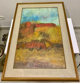 S. SANSI olio Paesaggio quadro