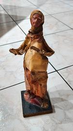 Scultura Messicana vintage in Cartapesta "Viejita"