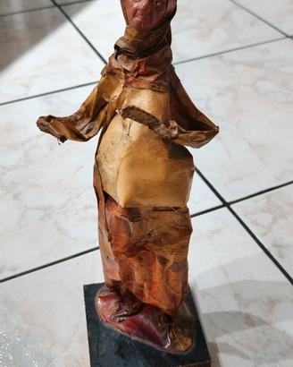 Scultura Messicana vintage in Cartapesta "Viejita"