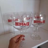 Set 5 calici vetro cristallo Beefeater London Pink