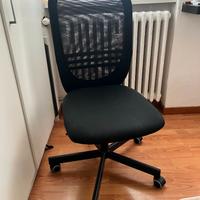 FLINTAN Sedia da ufficio, nera, opzione braccioli