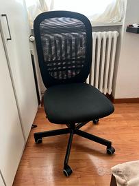 FLINTAN Sedia da ufficio, nera, opzione braccioli