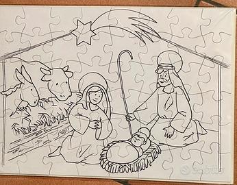 Puzzle Natività da colorare