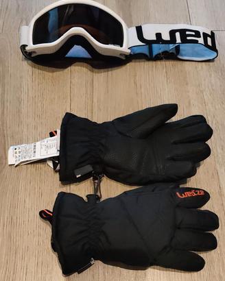 Guanti da sci ~NUOVI+Maschera da sci Wedze bimbo/a