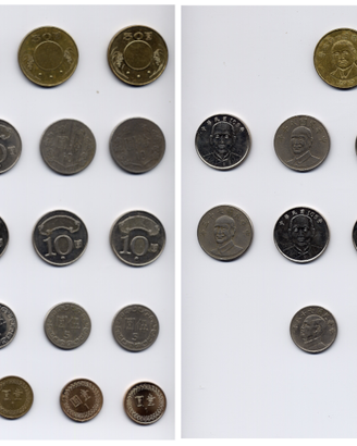 LOTTO MONETE ASIATICHE ORIENTALI CIRCOLANTI