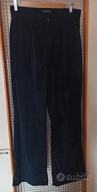 Pantaloni velluto palazzo blu scuro tg XL