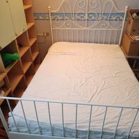 letto ikea bianco metall 1piazza e 1/2 + doghe
