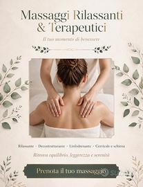 Massaggi rilassanti & terapeutici. 🤲