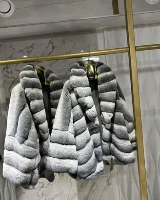 Pelliccia naturale GRIGIO CHINCHILLA rex