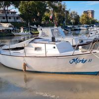 Barca a vela e motore in legno 6mt