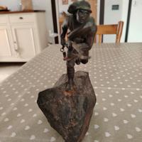 Statuina vintage bersagliere all'assalto 