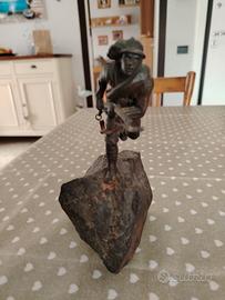 Statuina vintage bersagliere all'assalto 