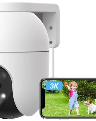 elecamera Wi-Fi Esterno 3K, Telecamera Motorizzata