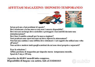 Deposito mobili temporaneo