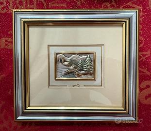 Quadro paesaggio inverno