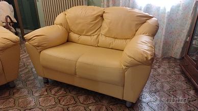 Coppia Divani ecopelle giallo