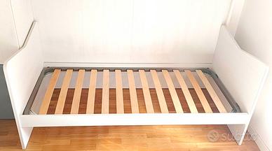 LETTO SINGOLO + RETE A DOGHE LEGNO (80x200)