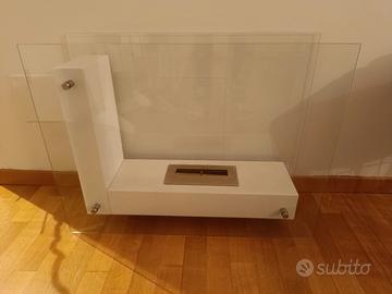 Biocamino da Terra in vetro e metallo bianco 