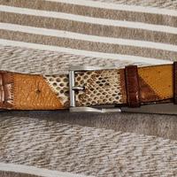 cintura in vero pitone patchwork