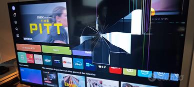 TV LG 55QNED756RA SCHERMO ROTTO PER RICAMBI