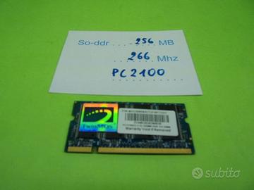 Memoria SO-DIMM DDR 256 Mbyte 266 Mhz PC-2100 PC21