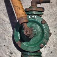 Pompa a mano in ghisa da giardino vintage