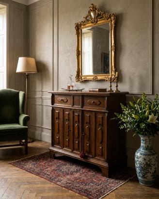 🪵Credenza vintage in legno massello stile rustico