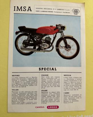 Depliant originale imsa itom special 50 cc