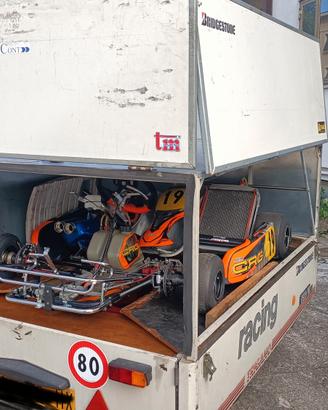 Carrello rimorchio trasporto kart