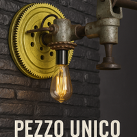 Lampada industriale vintage pezzo unico handmade
