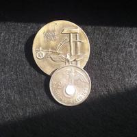 Lotto medaglia e moneta WW2 militaria