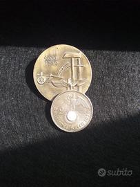 Lotto medaglia e moneta WW2 militaria