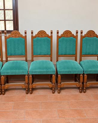Set di 6 sedie classiche in legno