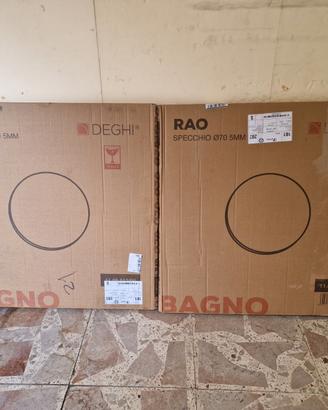 Specchio rotondo da 70 cm imballato