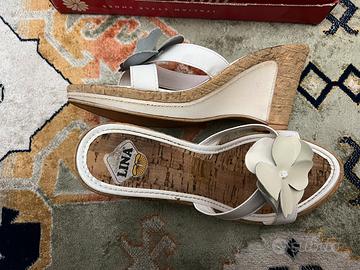 Scarpe con zeppa bianchi