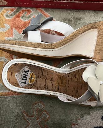 Scarpe con zeppa bianchi