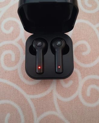 Auricolari bluetooth TWS neri con custodia 