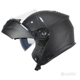 CASCO MODULARE SKA-P NERO OPACO P/J DOPPIA VISIERA