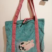 Borsa velluto Yo soy feliz shopper

