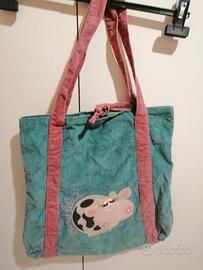 Borsa velluto Yo soy feliz shopper

