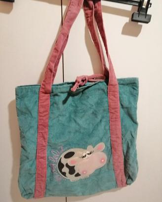 Borsa velluto Yo soy feliz shopper

